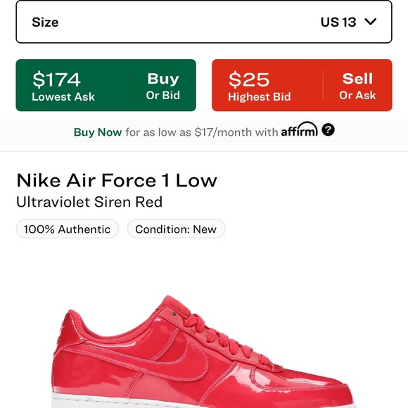 Air Force 1 low ultraviolet siren red - Picture 7 of 9